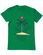 Tricou ADLER barbat Relax island Verde mediu