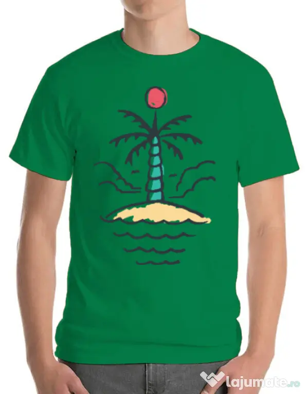Tricou ADLER barbat Relax island Verde mediu