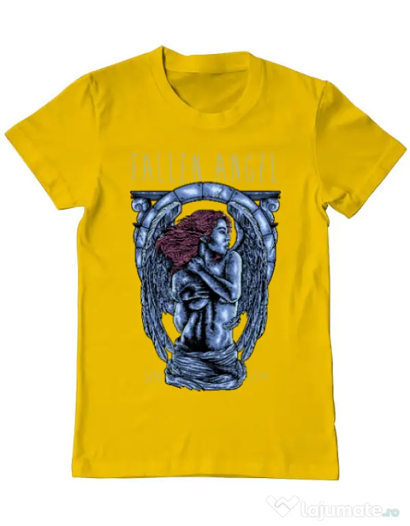 Tricou ADLER barbat Fallen angel Galben