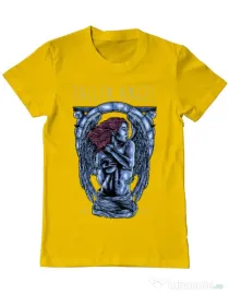 Tricou ADLER barbat Fallen angel Galben