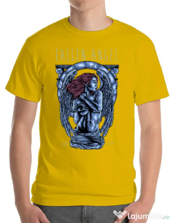 Tricou ADLER barbat Fallen angel Galben