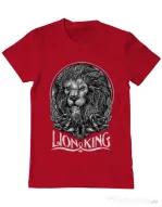 Tricou ADLER barbat Lion king Rosu