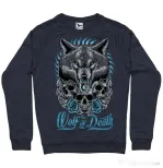 Bluza ADLER barbat Wolf of death Denim inchis