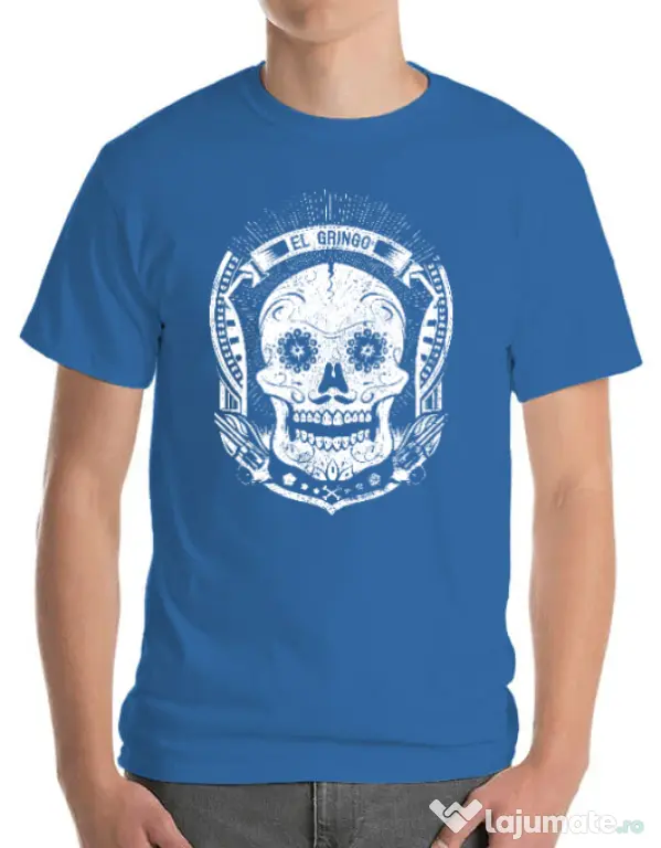 Tricou ADLER barbat El gringo Albastru azuriu