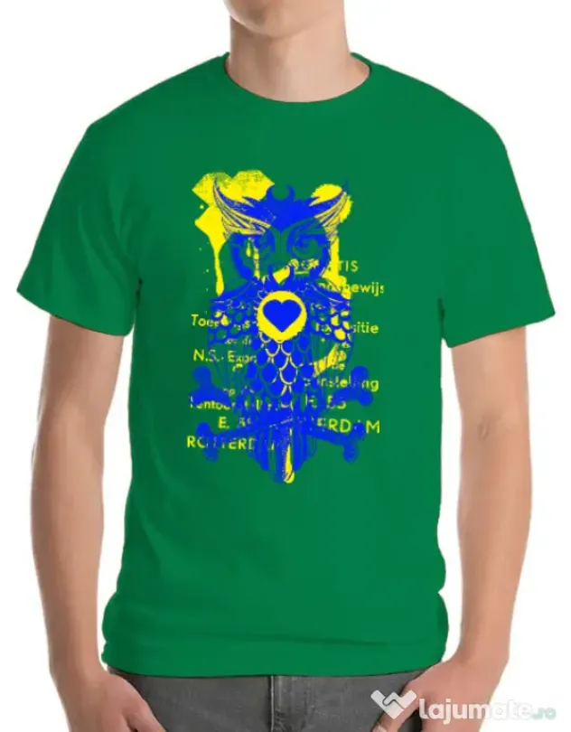 Tricou ADLER barbat Owl Verde mediu