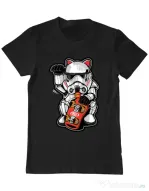 Tricou ADLER barbat Maneki trooper Negru