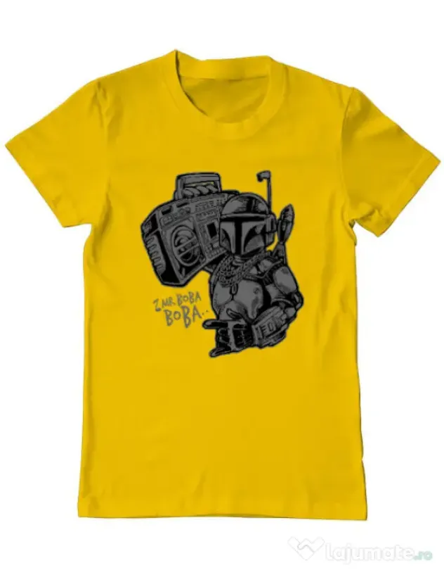 Tricou ADLER barbat Mr Boba Boba Galben