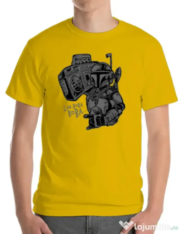 Tricou ADLER barbat Mr Boba Boba Galben