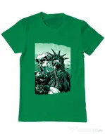 Tricou ADLER barbat Save the liberty Verde mediu