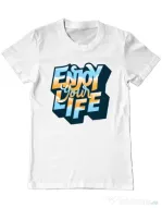 Tricou ADLER barbat Enjoy your life Alb