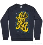 Bluza ADLER barbat Let\'s get lost Denim inchis