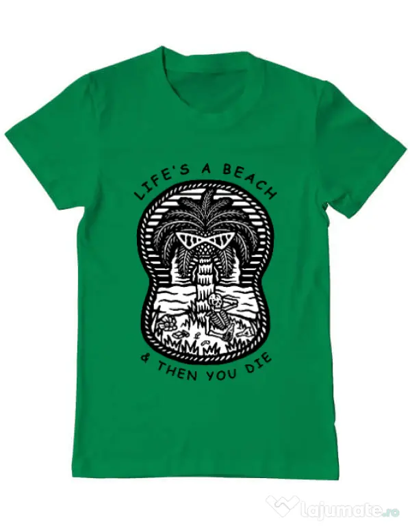 Tricou ADLER barbat Sunset chill Verde mediu