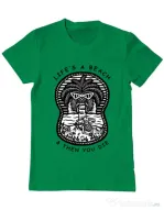 Tricou ADLER barbat Sunset chill Verde mediu