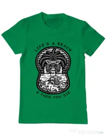 Tricou ADLER barbat Sunset chill Verde mediu