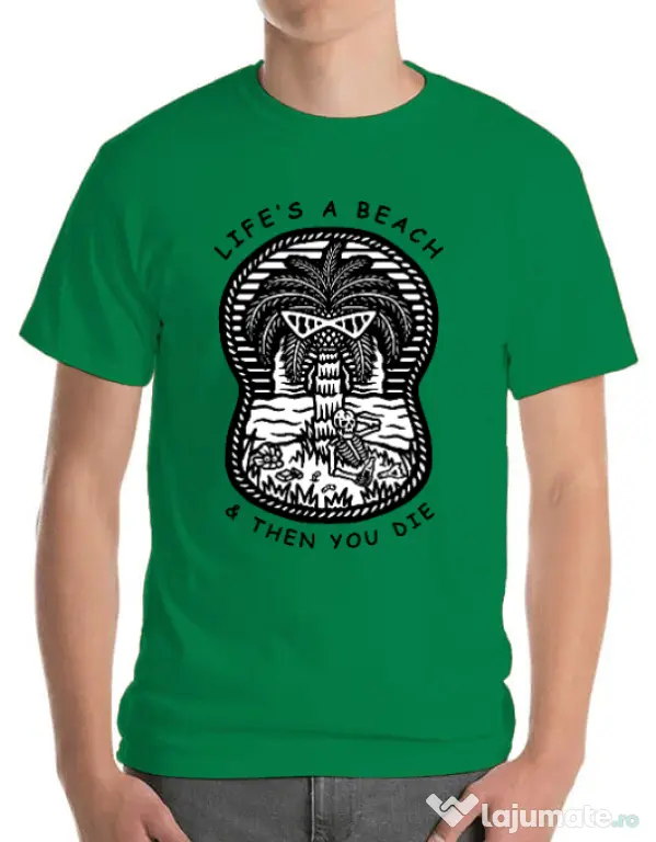 Tricou ADLER barbat Sunset chill Verde mediu