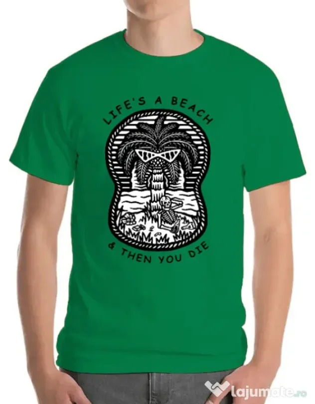 Tricou ADLER barbat Sunset chill Verde mediu