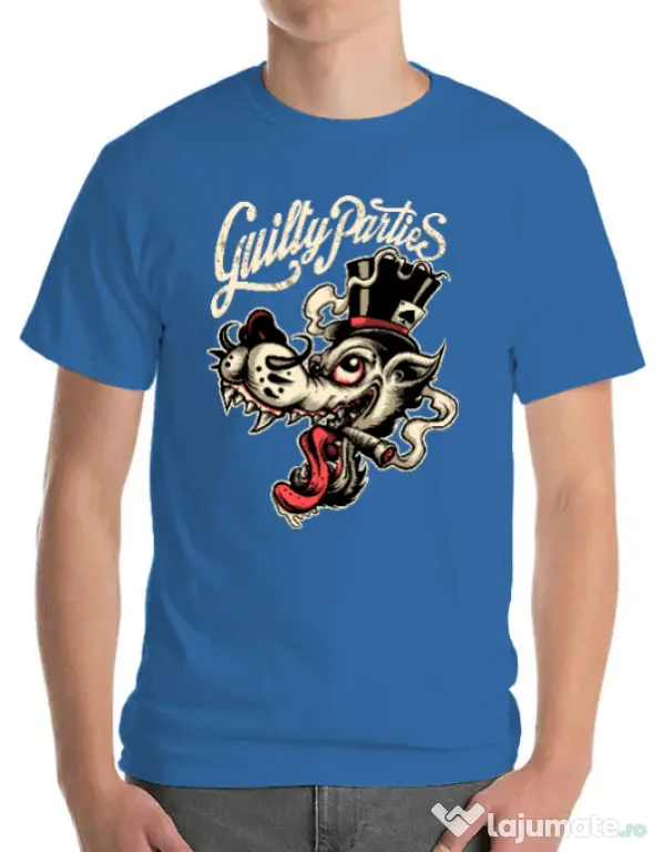 Tricou ADLER barbat Guilty parties Albastru azuriu