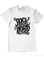 Tricou ADLER barbat Rock my world Alb