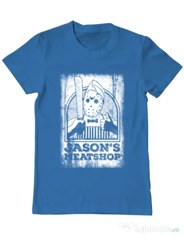 Tricou ADLER barbat Pleassed to meat you Albastru azuriu