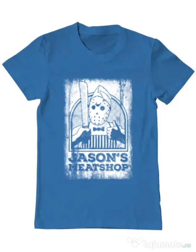 Tricou ADLER barbat Pleassed to meat you Albastru azuriu