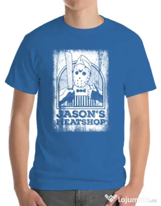 Tricou ADLER barbat Pleassed to meat you Albastru azuriu