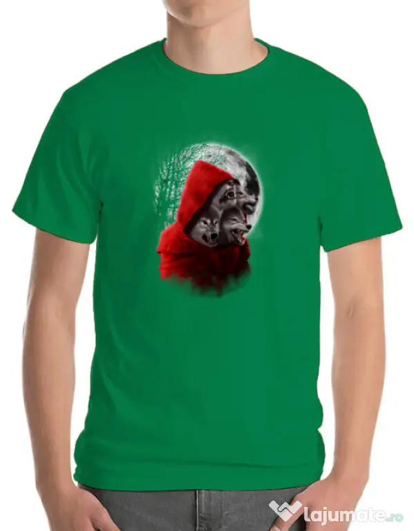 Tricou ADLER barbat Wolf hood Verde mediu
