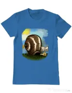 Tricou ADLER barbat I stay home 2 Albastru azuriu