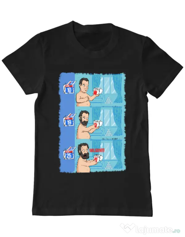 Tricou ADLER barbat Funny wilson Negru