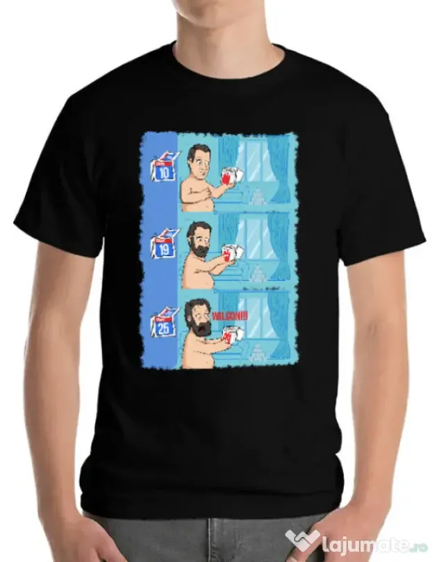 Tricou ADLER barbat Funny wilson Negru