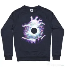 Bluza ADLER barbat A hole in my hand Denim inchis