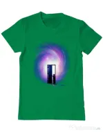 Tricou ADLER barbat Doors to the future Verde mediu