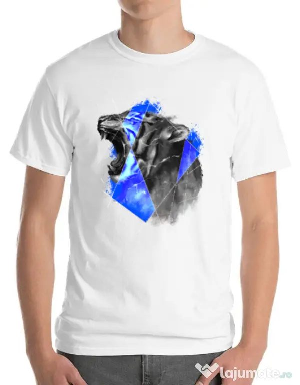 Tricou ADLER barbat Electro tiger Alb