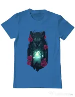 Tricou ADLER barbat Running with the wolves Albastru azuriu