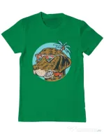 Tricou ADLER barbat Chill dog Verde mediu