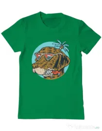 Tricou ADLER barbat Chill dog Verde mediu
