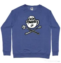 Bluza ADLER barbat Death before decaf Albastru melanj