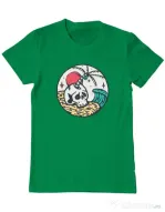 Tricou ADLER barbat Skull and beach Verde mediu
