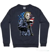 Bluza ADLER barbat American killer Denim inchis