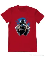 Tricou ADLER barbat Graffiti gas mask Rosu
