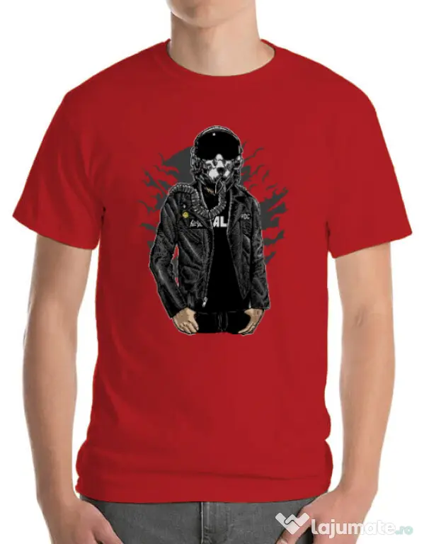 Tricou ADLER barbat Sky fighter Rosu
