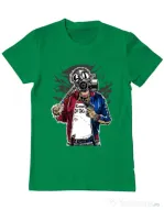Tricou ADLER barbat Suicide gas mask Verde mediu