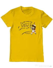 Tricou ADLER barbat Can\'t fix stupid Galben