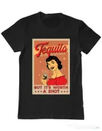 Tricou ADLER barbat Worth a shot Negru