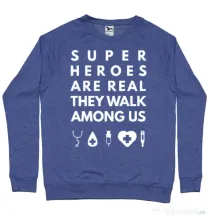 Bluza ADLER barbat Medical heroes Albastru melanj
