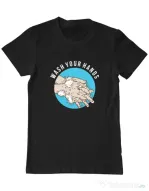 Tricou ADLER barbat Wash your hands 2 Negru