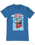 Tricou ADLER barbat Cleaning league toilet paper Albastru azuriu