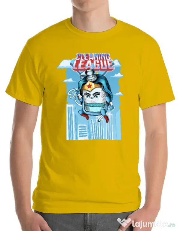 Tricou ADLER barbat Cleaning league gel Galben
