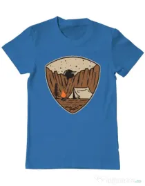 Tricou ADLER barbat Camp cliffs Albastru azuriu