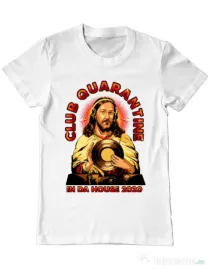 Tricou ADLER barbat Club quarantine Alb