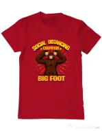 Tricou ADLER barbat Social distancing 2 Rosu